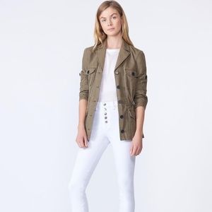 Olive Green Jacket with Sequin Detail